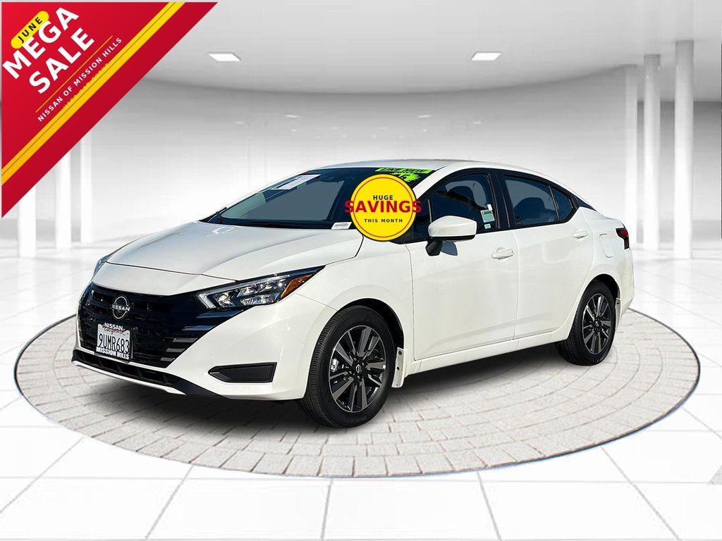 Aspen White 2025 Nissan Versa SV FWD Sedan Front-Wheel Drive Continuously Variable Transmission