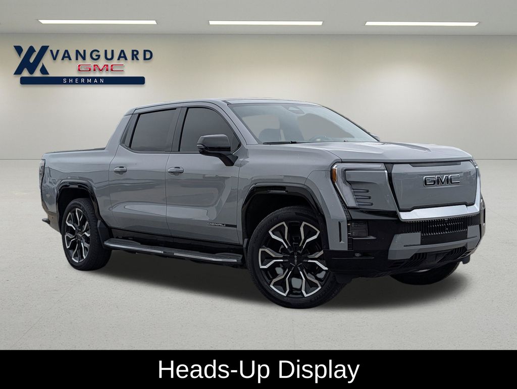Thunderstorm Gray 2025 GMC Sierra EV Denali Crew Cab (Extended Range) e4WD Pickup Truck All-Wheel Drive 1-Speed Automatic