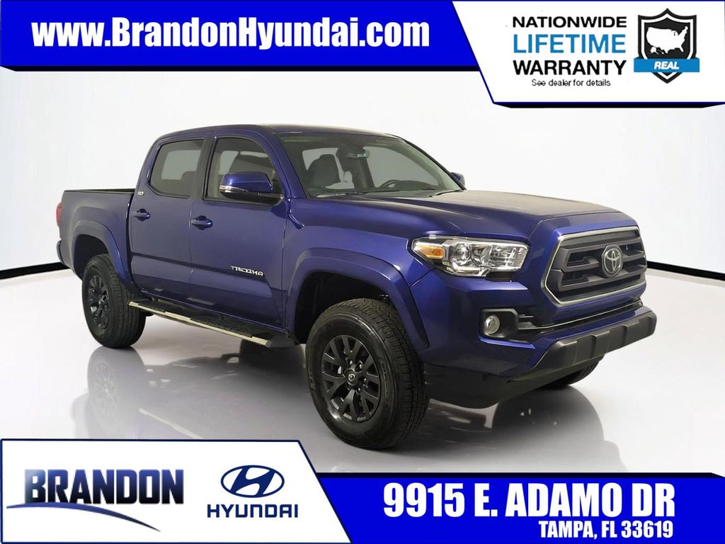 Blue 2023 Toyota Tacoma Pickup Truck Four-Wheel Drive 6-Speed Automatic