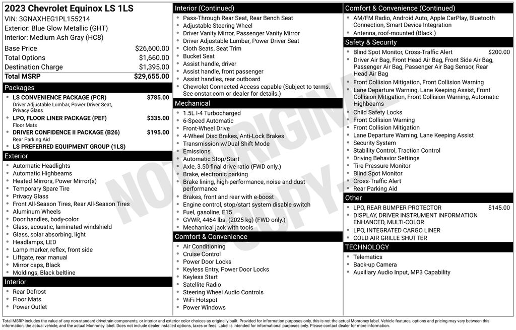 used 2023 Chevrolet Equinox car, priced at $18,400