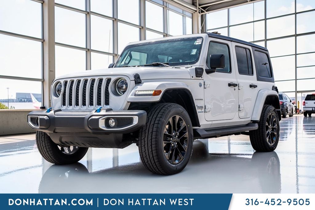 Bright White Clearcoat 2023 Jeep Wrangler 4xe SUV / Crossover Four-Wheel Drive 8-Speed Automatic