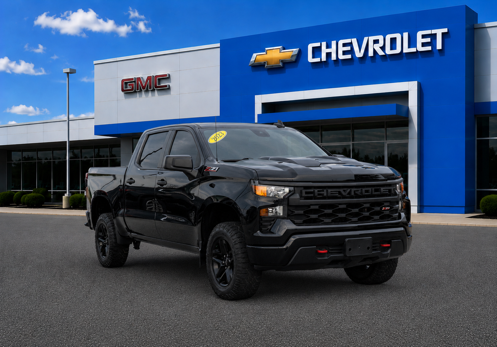 Black 2023 Chevrolet Silverado 1500 Pickup Truck Four-Wheel Drive 8-Speed Automatic Overdrive