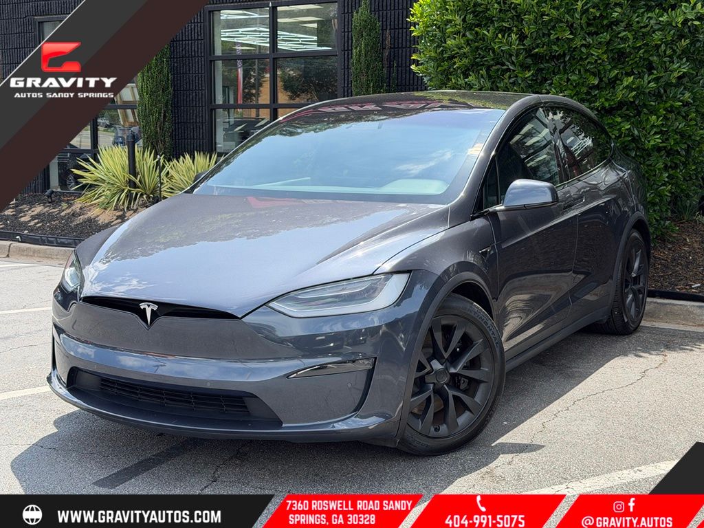 Gray 2022 Tesla Model X SUV / Crossover All-Wheel Drive 1-Speed Automatic