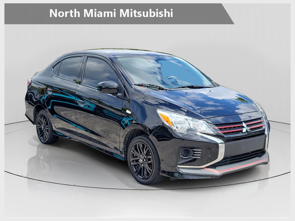 Jet Black Metallic 2024 Mitsubishi Mirage G4 Sedan Front-Wheel Drive Continuously Variable Transmission