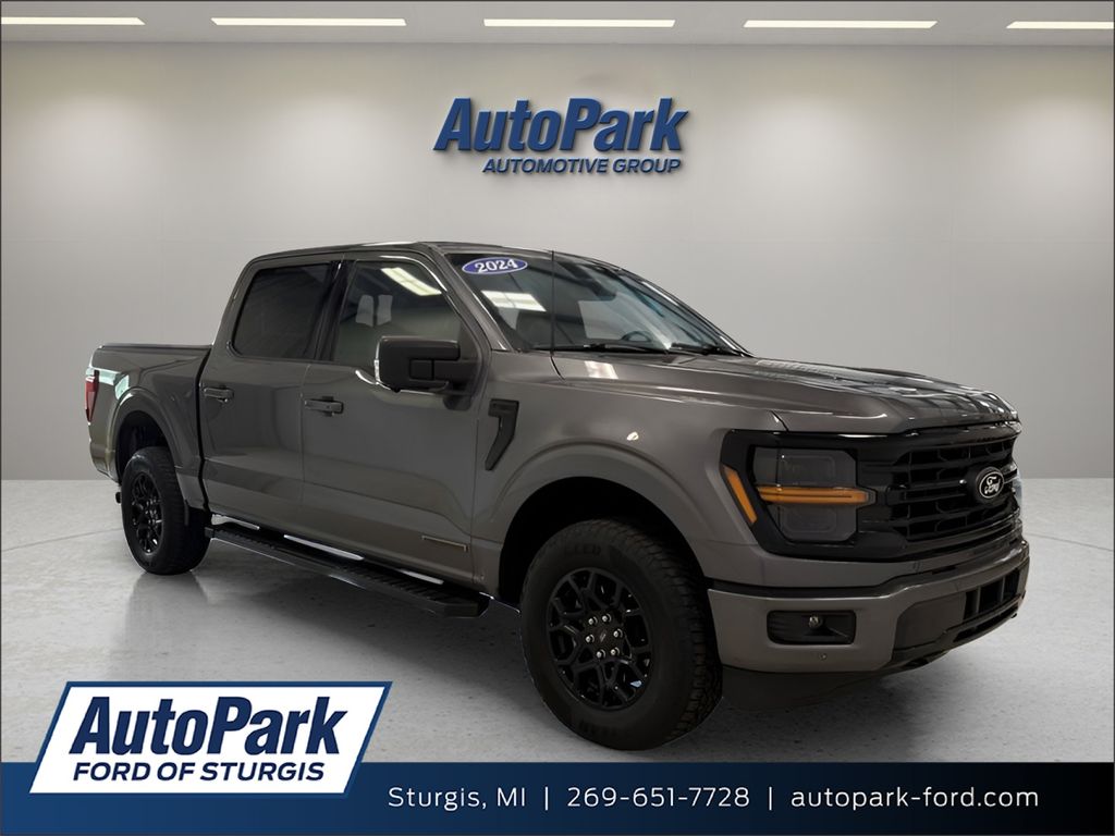 Gray Metallic 2024 Ford F-150 XLT SuperCrew 4WD Pickup Truck Four-Wheel Drive Automatic