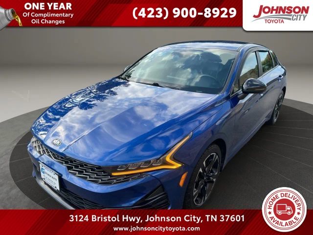 Sapphire Blue 2021 Kia K5 Sedan Front-Wheel Drive 8-Speed Automatic
