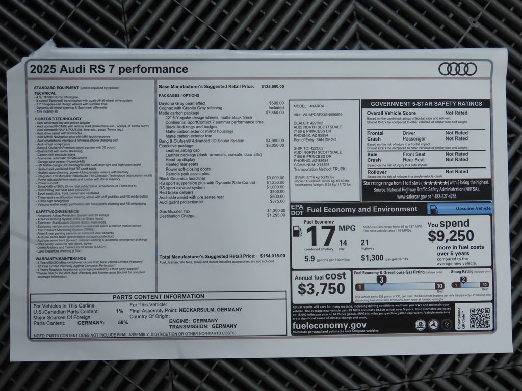 2025 Audi RS 7 performance 9