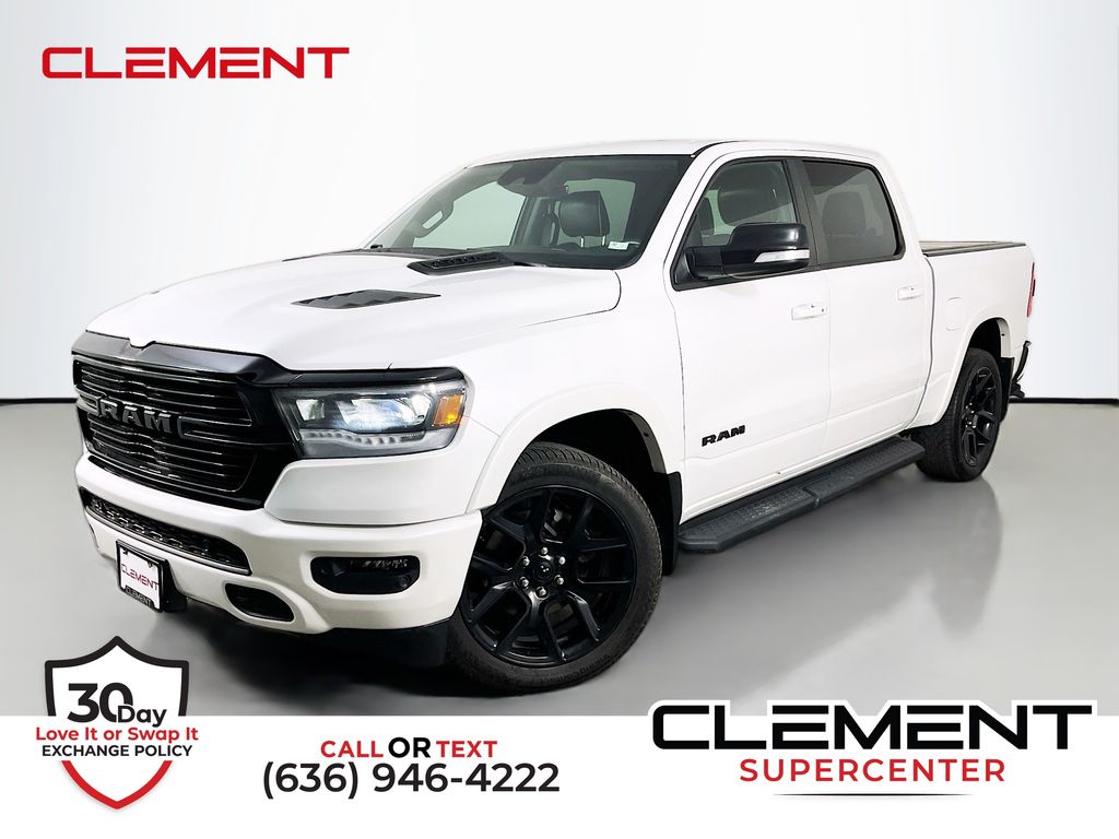 Ivory White Tri-Coat Pearlcoat 2022 RAM 1500 Pickup Truck Four-Wheel Drive 8-Speed Automatic