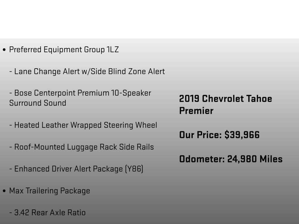 2019 Chevrolet Tahoe Premier Red at John Sisson Motors