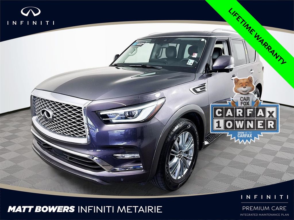 Anthracite Gray 2023 INFINITI QX80 Luxe 4WD SUV / Crossover All-Wheel Drive 7-Speed Automatic