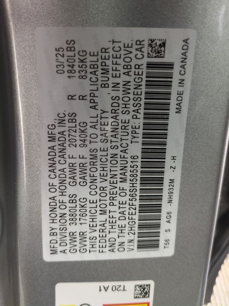 New 2025 Honda Civic For Sale in Fort Wayne, IN