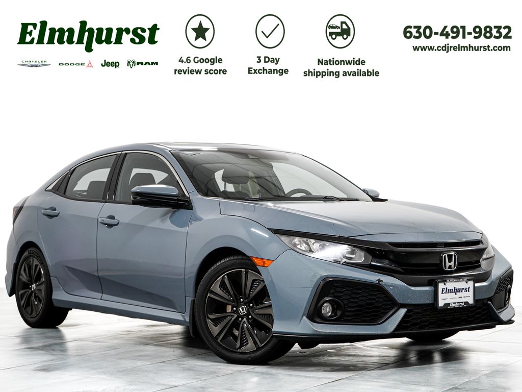 Gray 2019 Honda Civic Hatchback Hatchback Front-Wheel Drive Continuously Variable Transmission