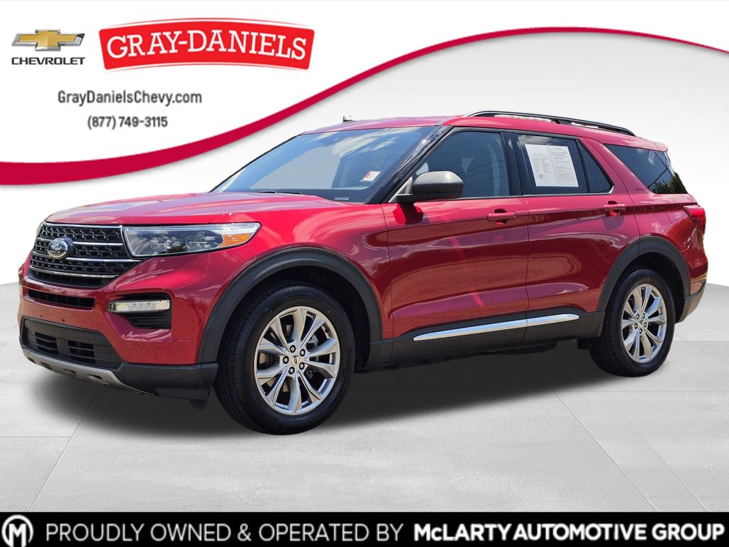Red Metallic 2020 Ford Explorer SUV / Crossover All-Wheel Drive Automatic