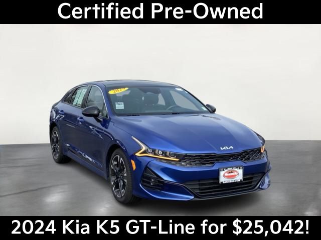 Sapphire Blue 2024 Kia K5 GT-Line FWD Sedan Front-Wheel Drive 8-Speed Automatic