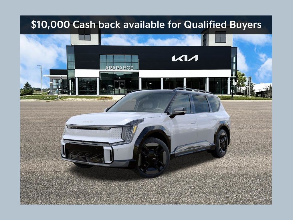 Glacial White/Ebony Black 2026 Kia EV9 SUV / Crossover All-Wheel Drive 1-Speed Automatic