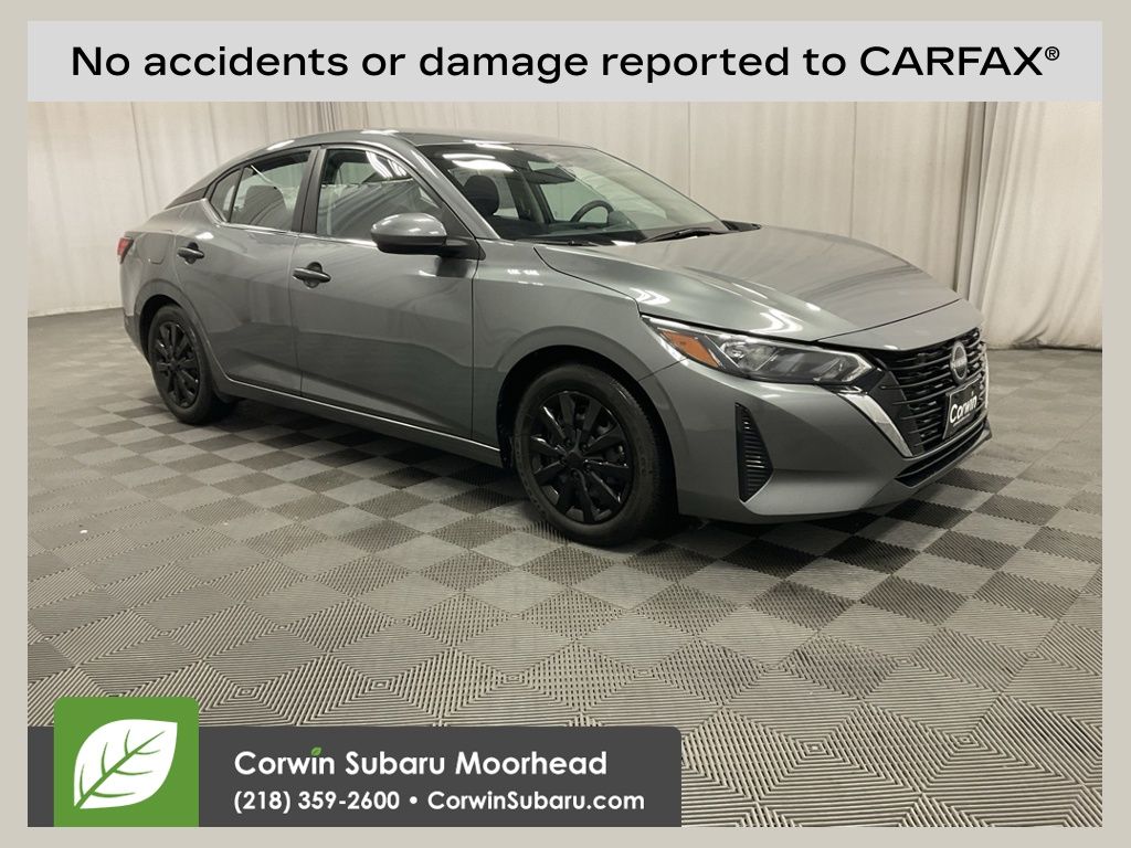 Gray (Gun Metallic) 2024 Nissan Sentra S FWD Sedan Front-Wheel Drive Continuously Variable Transmission