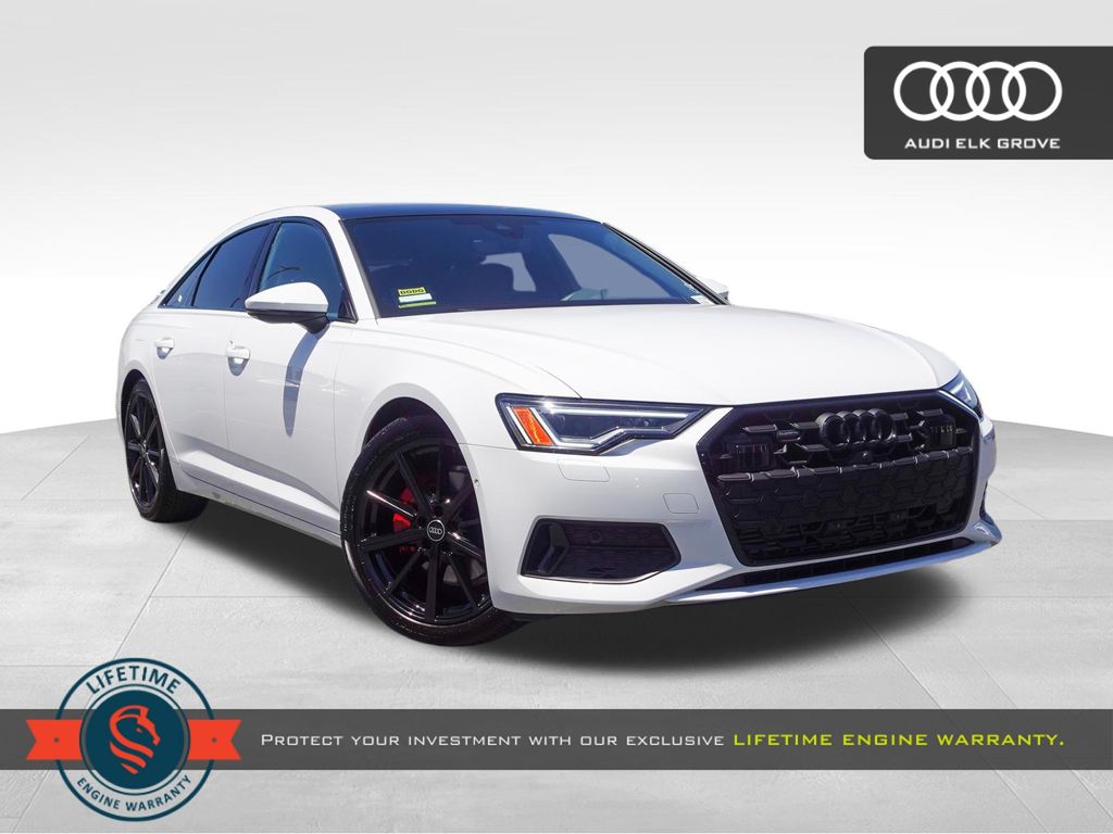 White 2025 Audi A6 Sedan All-Wheel Drive 7-Speed Automatic