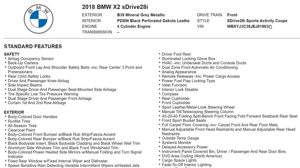 2018 BMW X2 sDrive28i 19