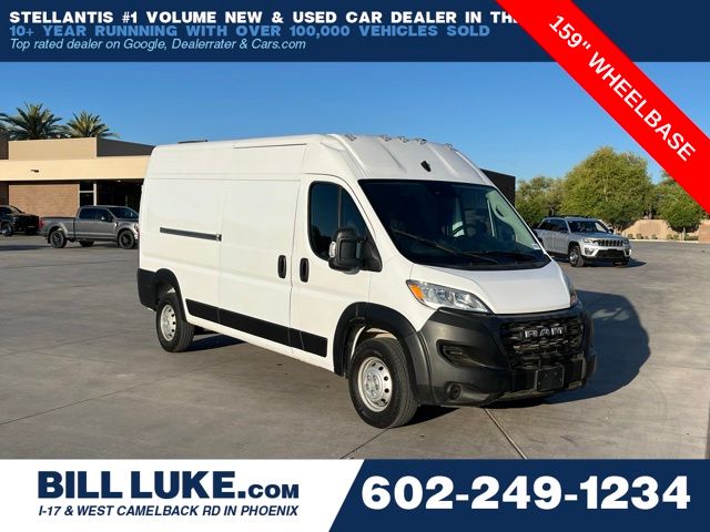 Bright White Clearcoat 2023 RAM ProMaster 2500 159 High Roof Cargo Van FWD Van Front-Wheel Drive 9-Speed Automatic