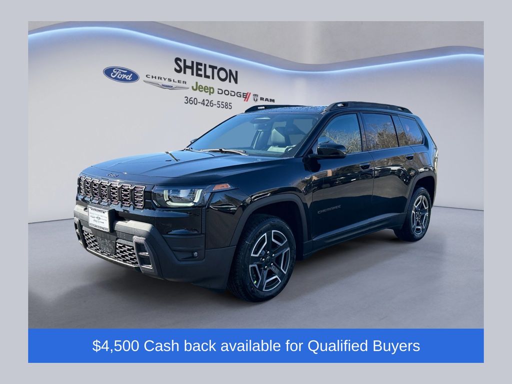Diamond Black Crystal Pearlcoat 2026 Jeep Cherokee SUV / Crossover Four-Wheel Drive Continuously Variable Transmission