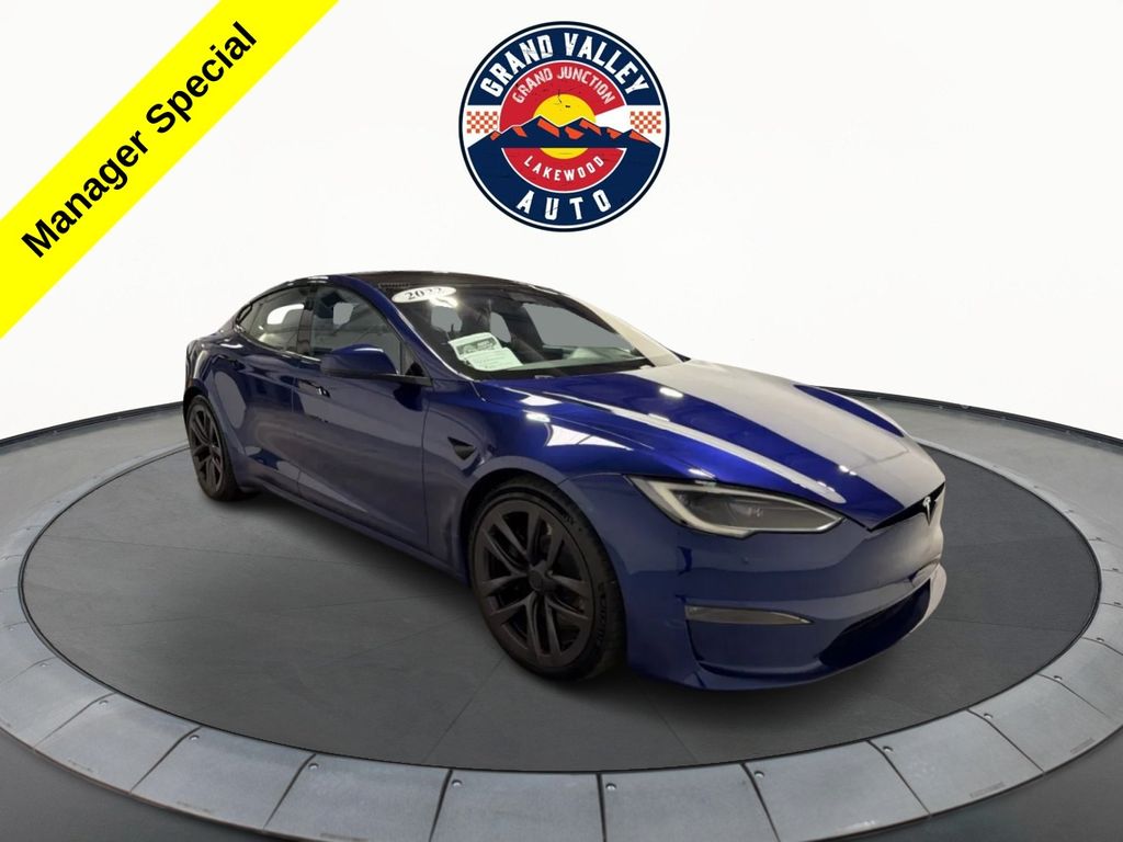 Deep Blue Metallic 2022 Tesla Model S Sedan All-Wheel Drive Automatic