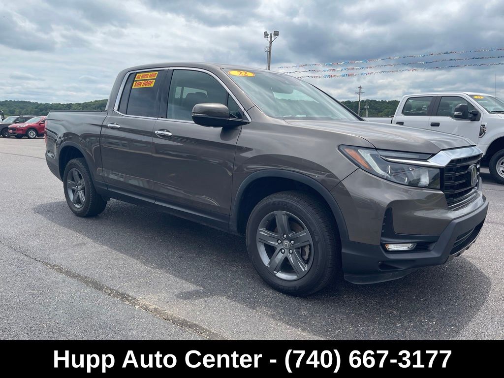 Pewter Metallic 2022 Honda Ridgeline Pickup Truck All-Wheel Drive 9-Speed Automatic