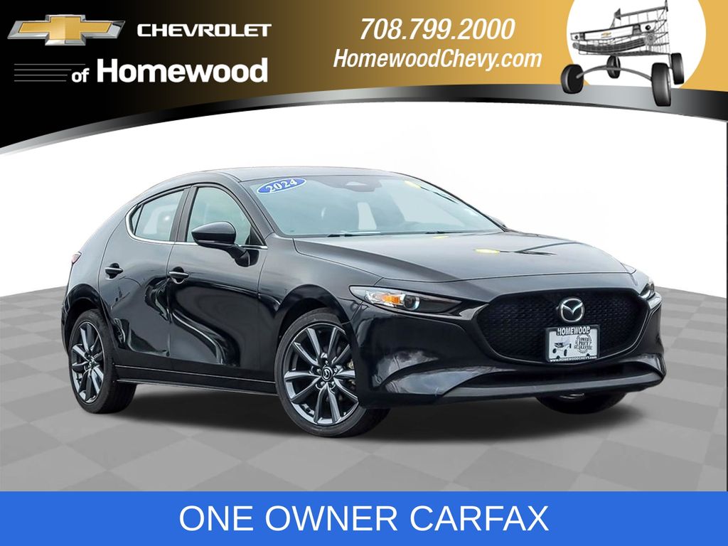 Jet Black Mica 2024 Mazda MAZDA3 2.5 S Preferred Hatchback FWD Hatchback Front-Wheel Drive 6-Speed Automatic