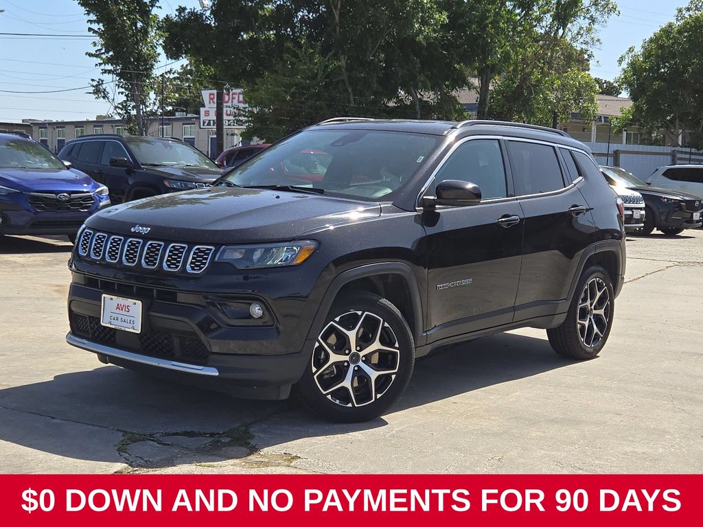 Diamond Black Crystal Pearlcoat 2025 Jeep Compass SUV / Crossover Four-Wheel Drive 8-Speed Automatic