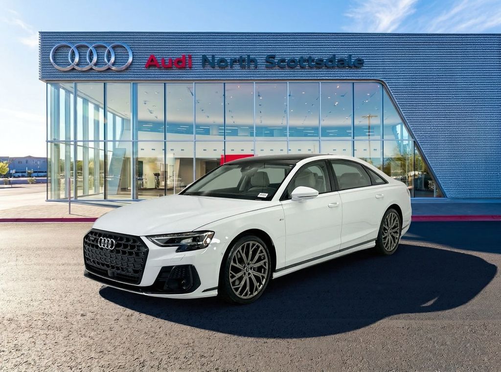 Glacier White Metallic 2026 Audi A8 Sedan All-Wheel Drive 8-Speed Automatic