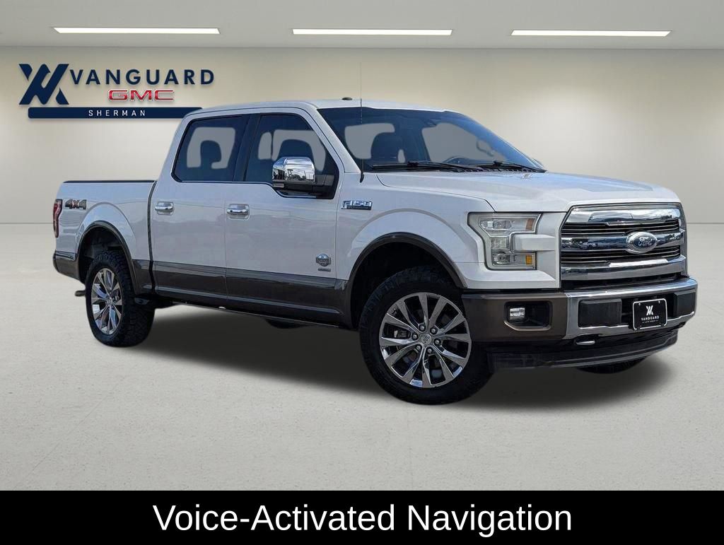 White 2017 Ford F-150 King Ranch SuperCrew 4WD Pickup Truck Four-Wheel Drive Automatic