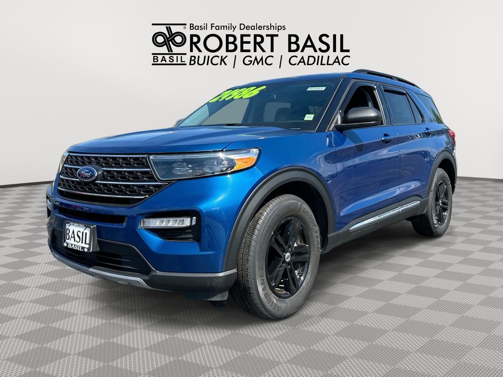 Blue Metallic 2021 Ford Explorer XLT AWD SUV / Crossover All-Wheel Drive Automatic