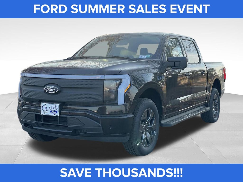 Black Metallic 2025 Ford F-150 Lightning Pickup Truck All-Wheel Drive Automatic