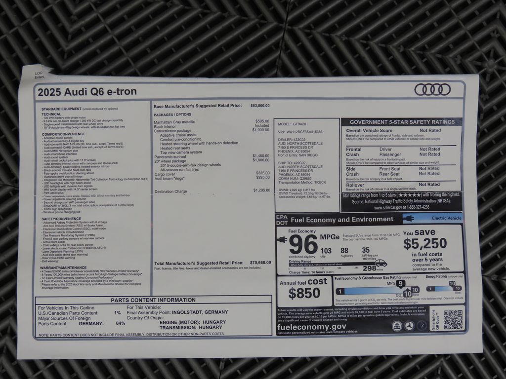 2025 Audi Q6 e-tron Premium 9