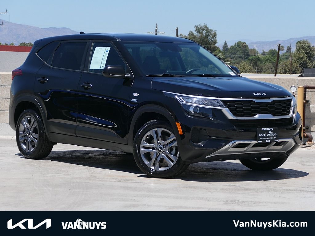 Cherry Black 2023 Kia Seltos SUV / Crossover All-Wheel Drive Continuously Variable Transmission