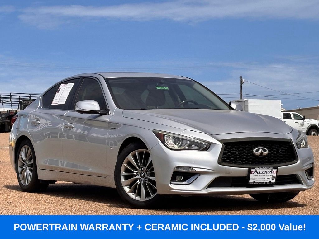 Gray (Liquid Platinum) 2018 INFINITI Q50 Sedan Rear-Wheel Drive 7-Speed Automatic