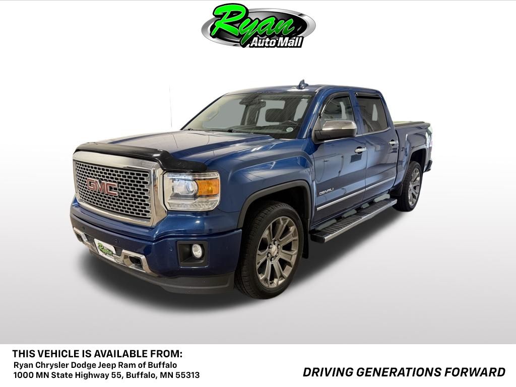 Stone Blue Metallic 2015 GMC Sierra 1500 Pickup Truck Four-Wheel Drive 8-Speed Automatic Overdrive