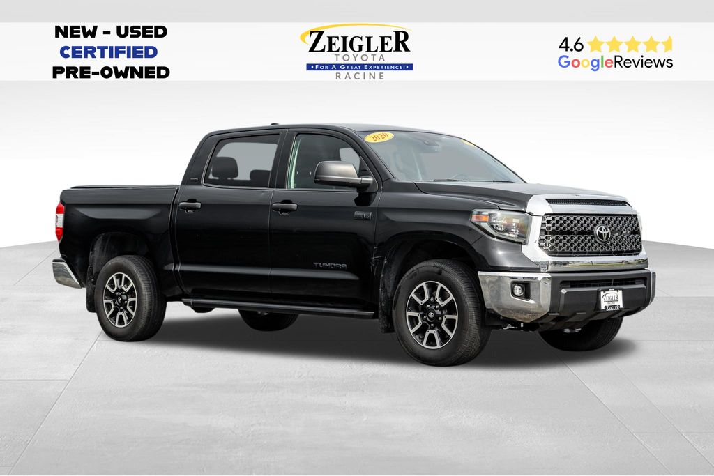 Black 2020 Toyota Tundra SR5 CrewMax 4WD Pickup Truck Four-Wheel Drive 6-Speed Automatic