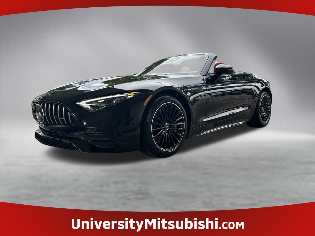 Black 2025 Mercedes-Benz SL-Class Convertible Rear-Wheel Drive 9-Speed Automatic