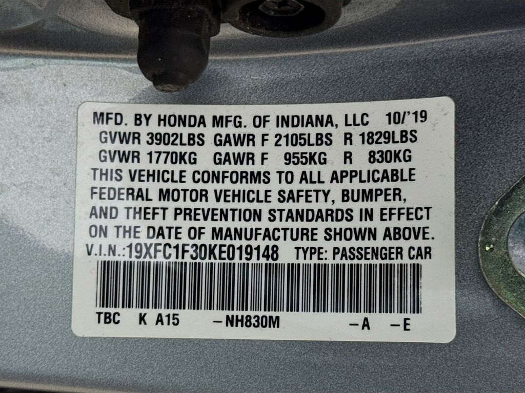 Used Car 2019 Honda Civic  Ex For Sale Under $20,000 In Austin, Texas