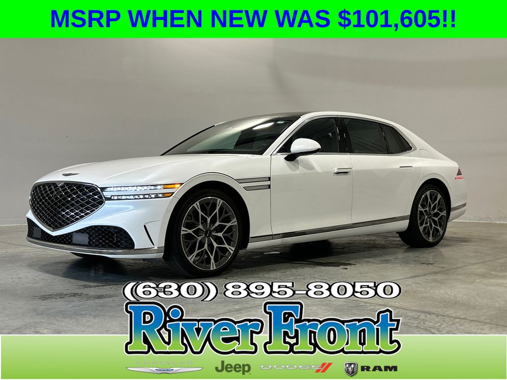Uyuni White 2024 Genesis G90 Sedan All-Wheel Drive 8-Speed Automatic