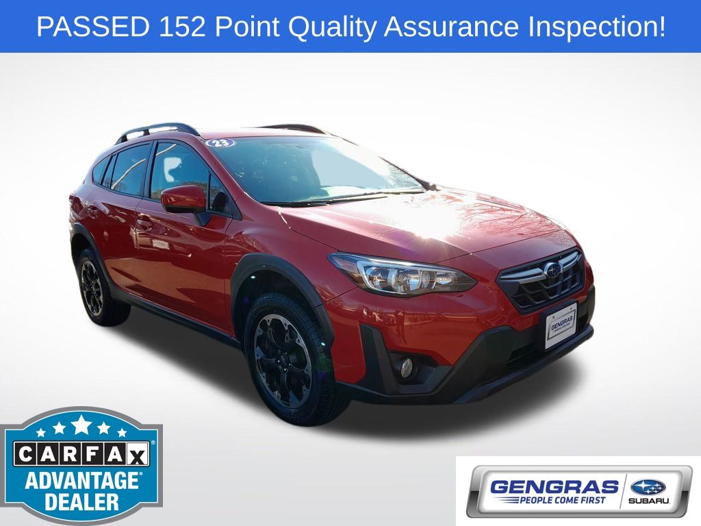 Pure Red 2023 Subaru Crosstrek Premium AWD SUV / Crossover All-Wheel Drive Continuously Variable Transmission