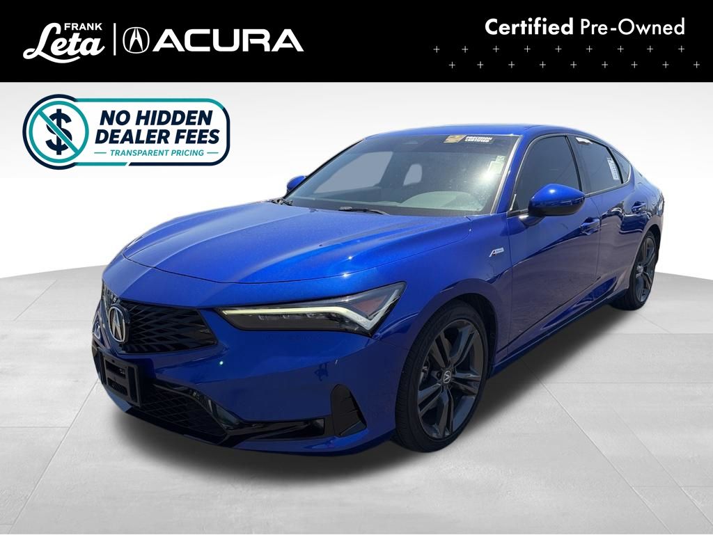 Apex Blue Pearl 2024 Acura Integra FWD with A-SPEC Package Sedan Front-Wheel Drive Continuously Variable Transmission