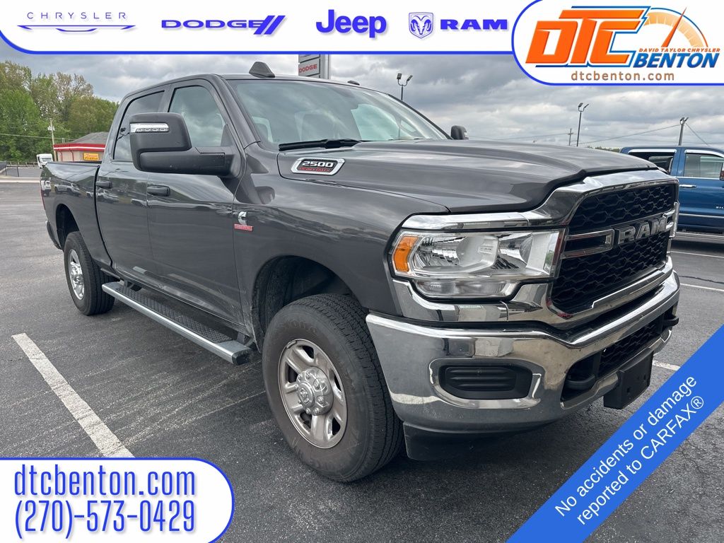 Gray (Granite Crystal Metallic Clearcoat) 2024 RAM 2500 Tradesman Crew Cab 4WD Pickup Truck Four-Wheel Drive 6-Speed Automatic
