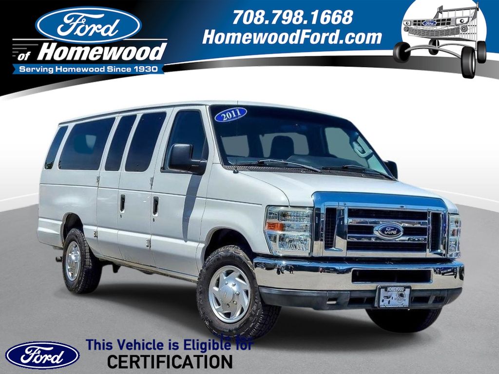 Oxford White 2011 Ford E-Series E-350 XLT Super Duty Extended Passenger Van Van Rear-Wheel Drive 4-Speed Automatic Overdrive