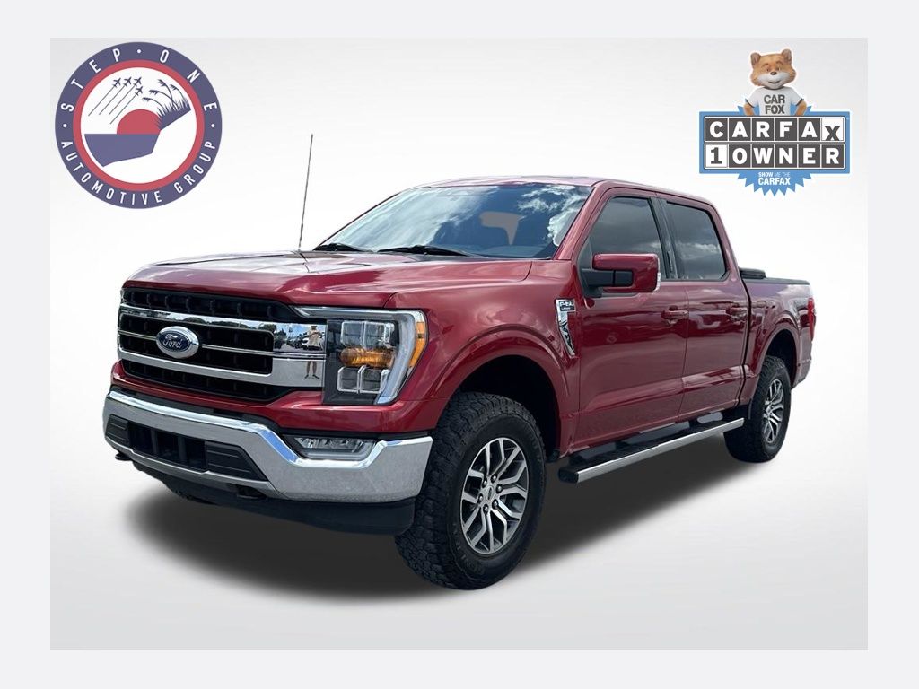 Red Metallic 2022 Ford F-150 Pickup Truck Four-Wheel Drive Automatic