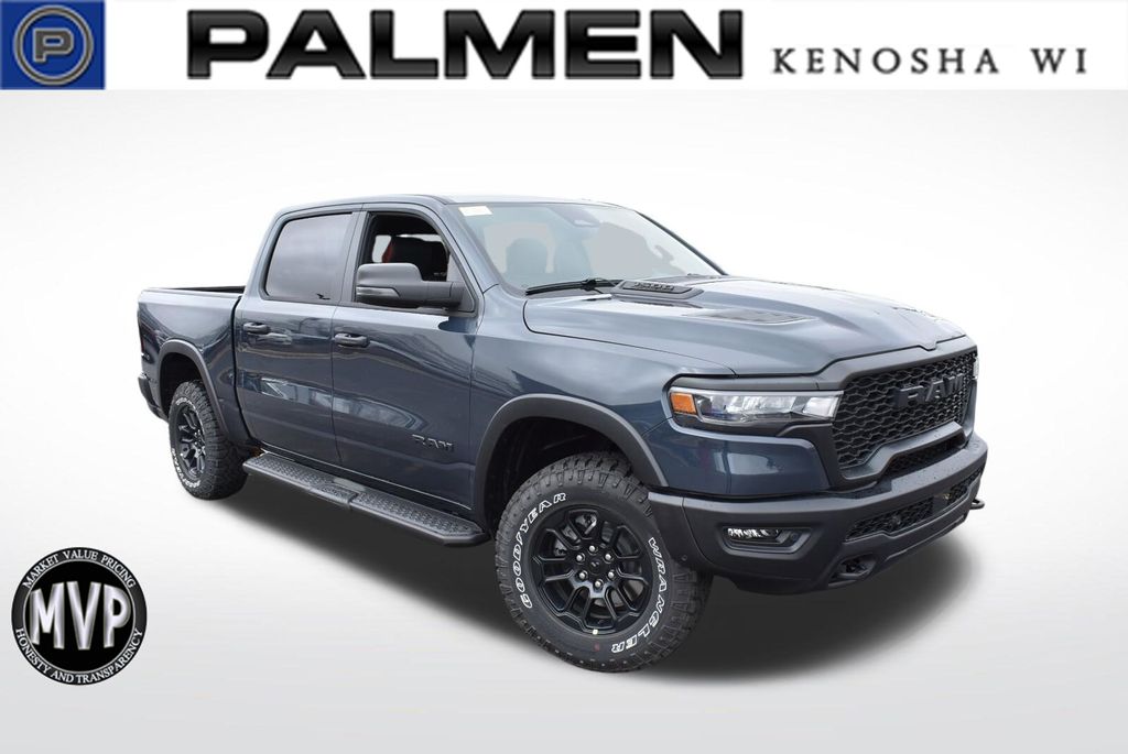 Forged Blue Metallic 2026 RAM 1500 Rebel Crew Cab 4WD Pickup Truck Four-Wheel Drive 8-Speed Automatic