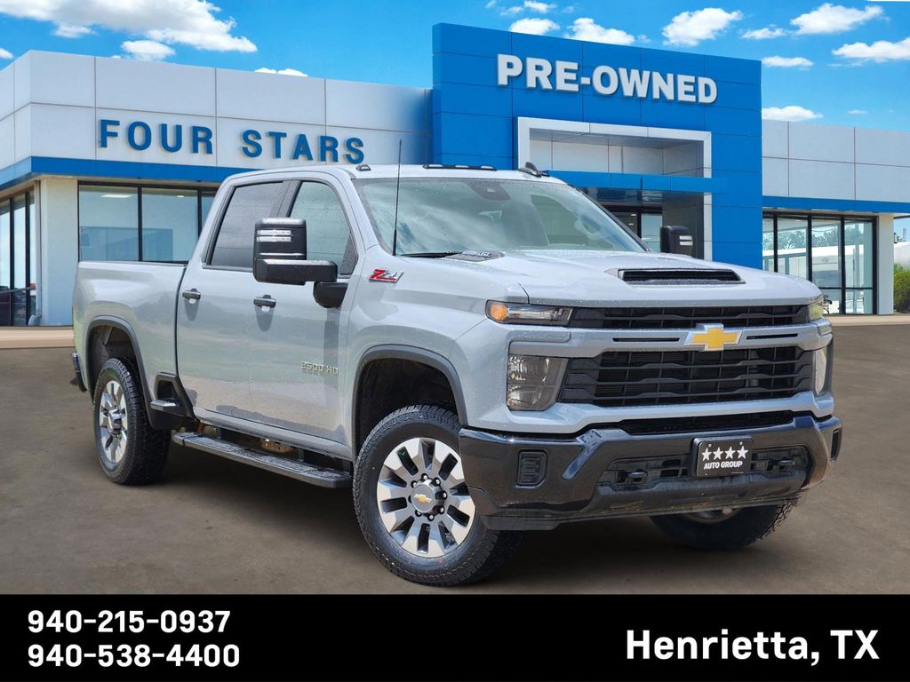 Slate Gray Metallic 2024 Chevrolet Silverado 2500HD Custom Crew Cab 4WD Pickup Truck Four-Wheel Drive Automatic