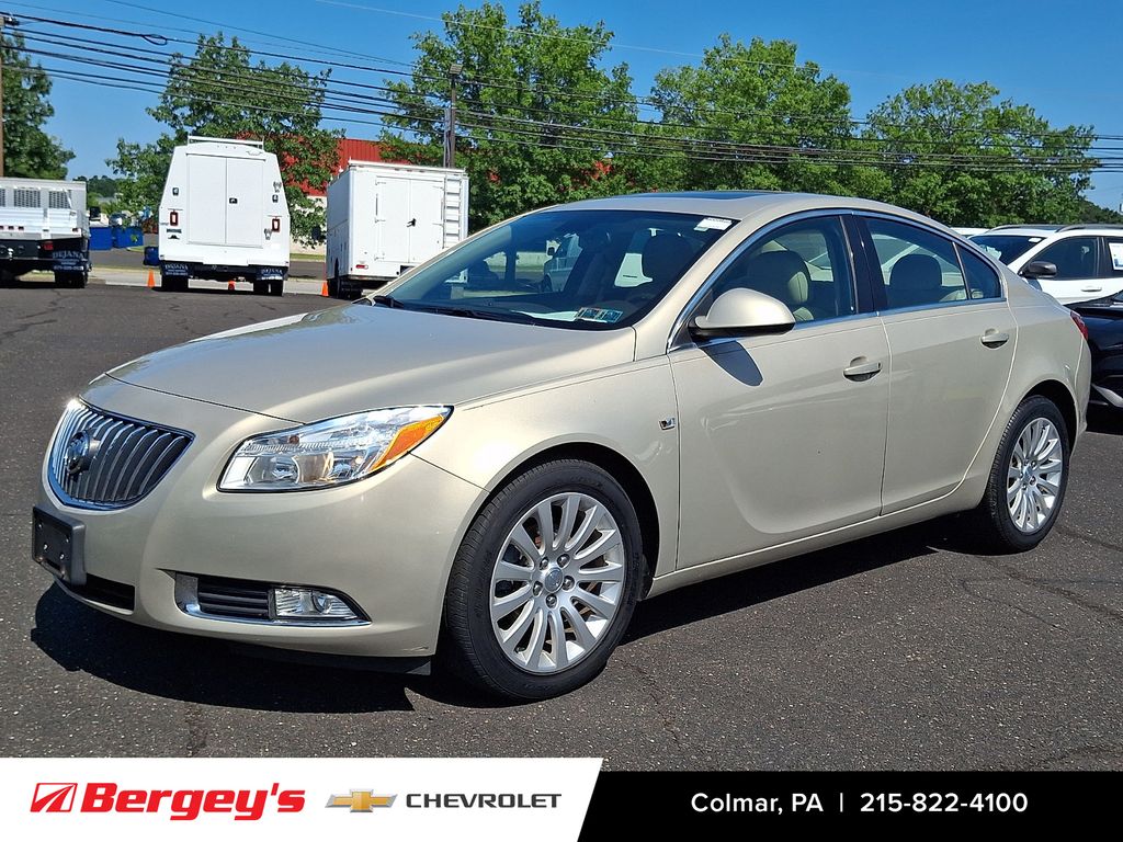 Gold Mist Metallic 2011 Buick Regal Sedan Front-Wheel Drive 6-Speed Automatic Overdrive