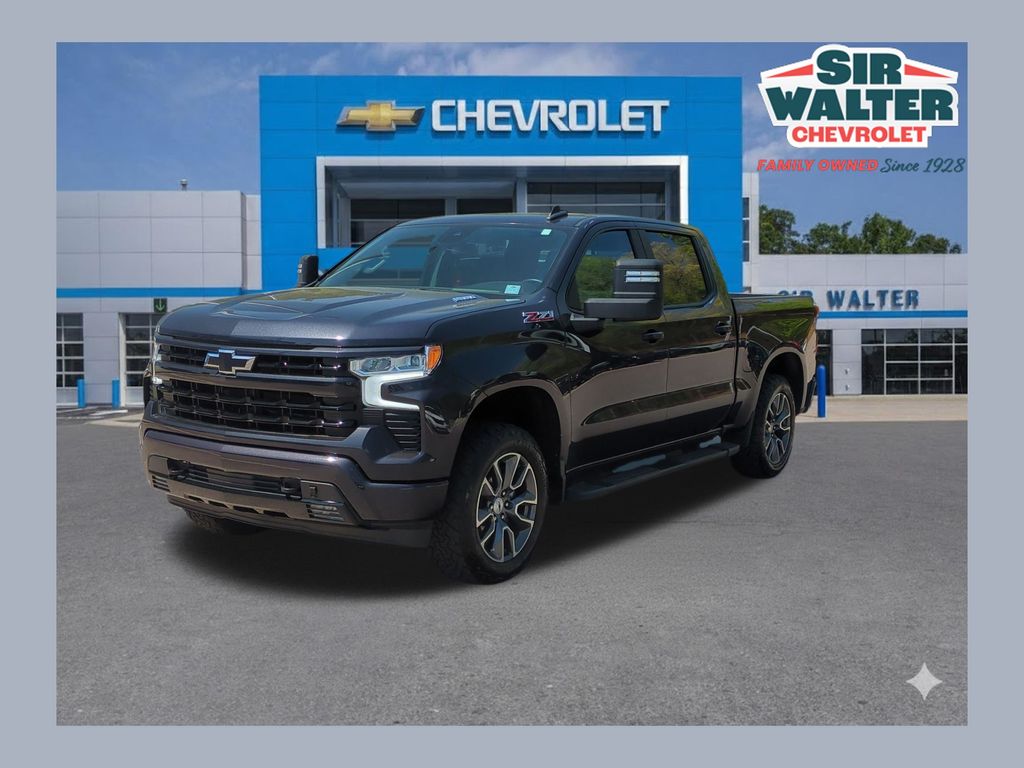 Dark Ash Metallic 2022 Chevrolet Silverado 1500 RST Crew Cab 4WD Pickup Truck Four-Wheel Drive Automatic