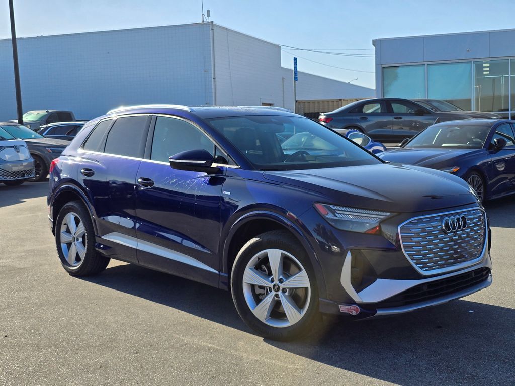 Navarra Blue Metallic 2023 Audi Q4 e-tron quattro Prestige 50 SUV / Crossover All-Wheel Drive Automatic
